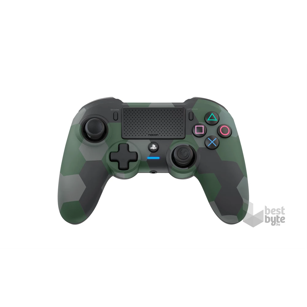 Nacon aszimmetrikus PS4 vezeték nélküli zöld terepmintás kontroller