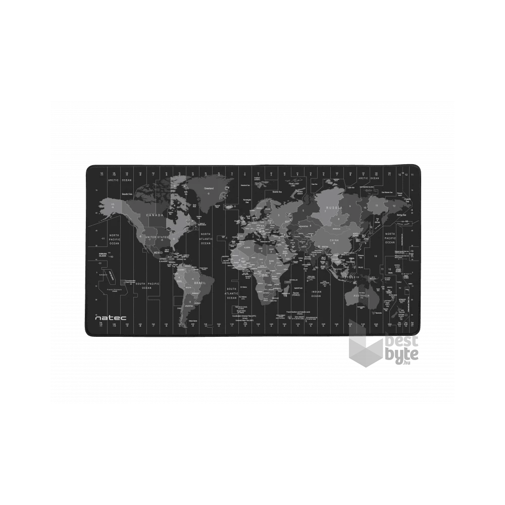 Natec NPO-1119 MAXI Időzónás térkép 800X400mm egérpad