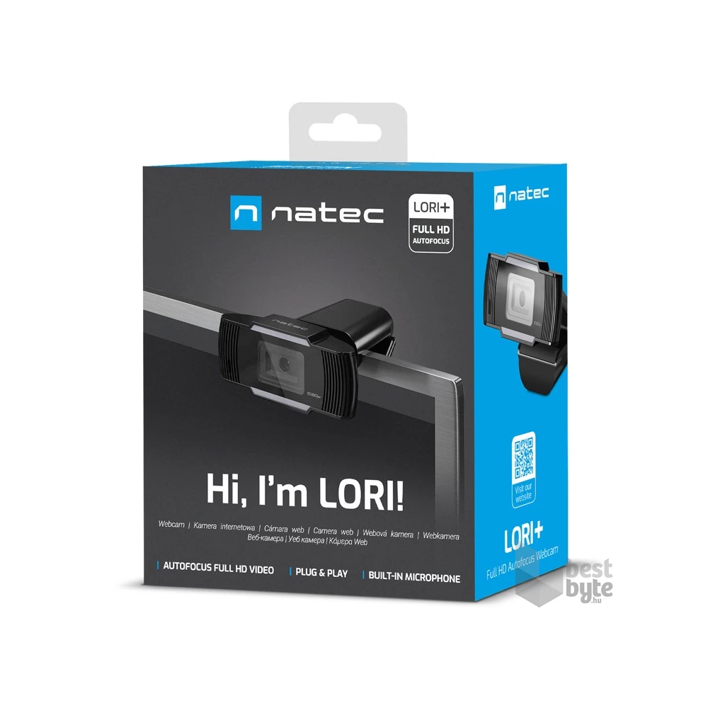 Natec NKI-1672 Lori+ Full HD autofókuszos webkamera