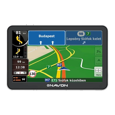Navon N670 Plus 5" iGO Primo NextGen Európa (47 ország) térképpel élettartam frissítéses GPS navigáció