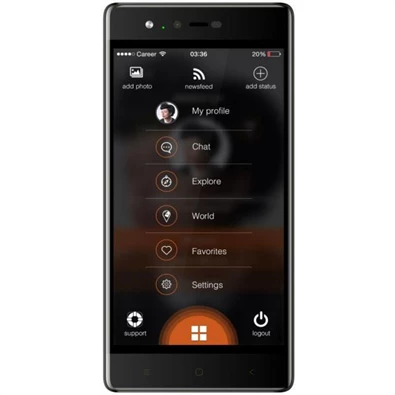 Navon Supreme Chief 1/8GB DualSIM kártyafüggetlen okostelefon - fekete (Android)