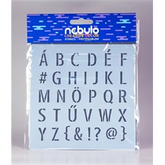 Nebulo Creative Dekor Betűk 14,5x14,5 cm műanyag sablon lap