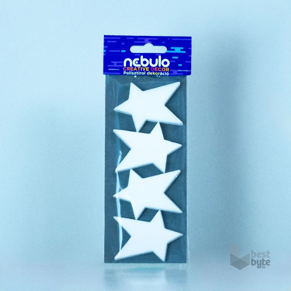 Nebulo Creative Dekor Csillagok 4 db-os 8x20 cm polisztirol dekoráció