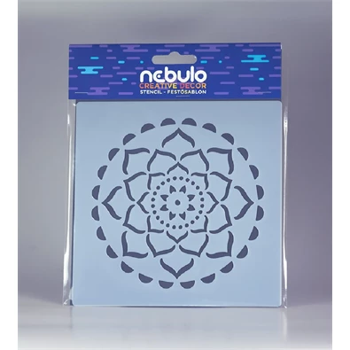 Nebulo Creative Dekor Mandala 14,5x14,5 cm műanyag sablon lap