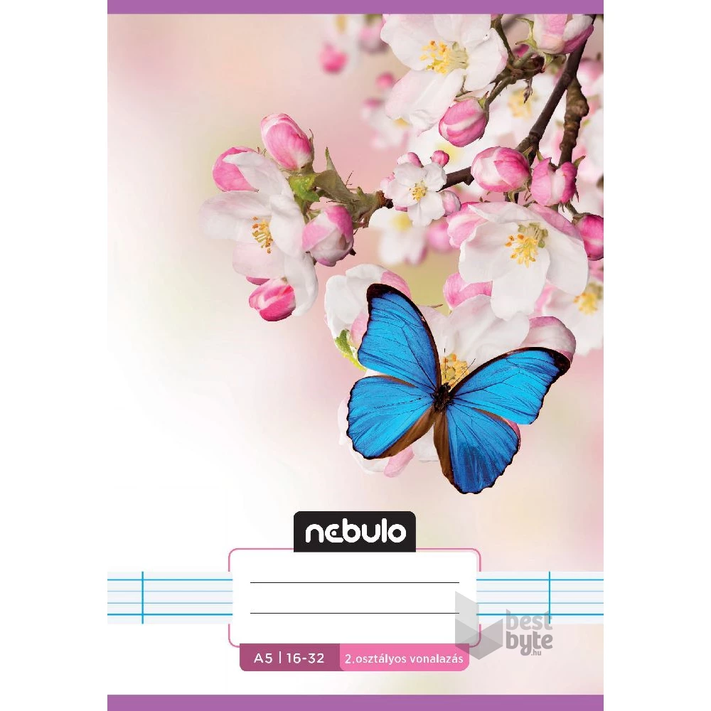 Nebulo Cuki minták A5 2. osztályos 16-32 tűzött vonalas füzet