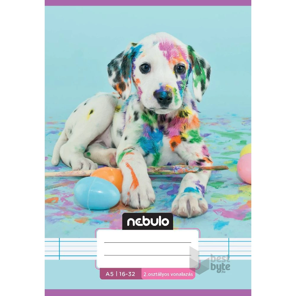 Nebulo Cuki minták A5 2. osztályos 16-32 tűzött vonalas füzet