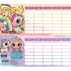 Nebulo Királylány&Unikornis mini órarend