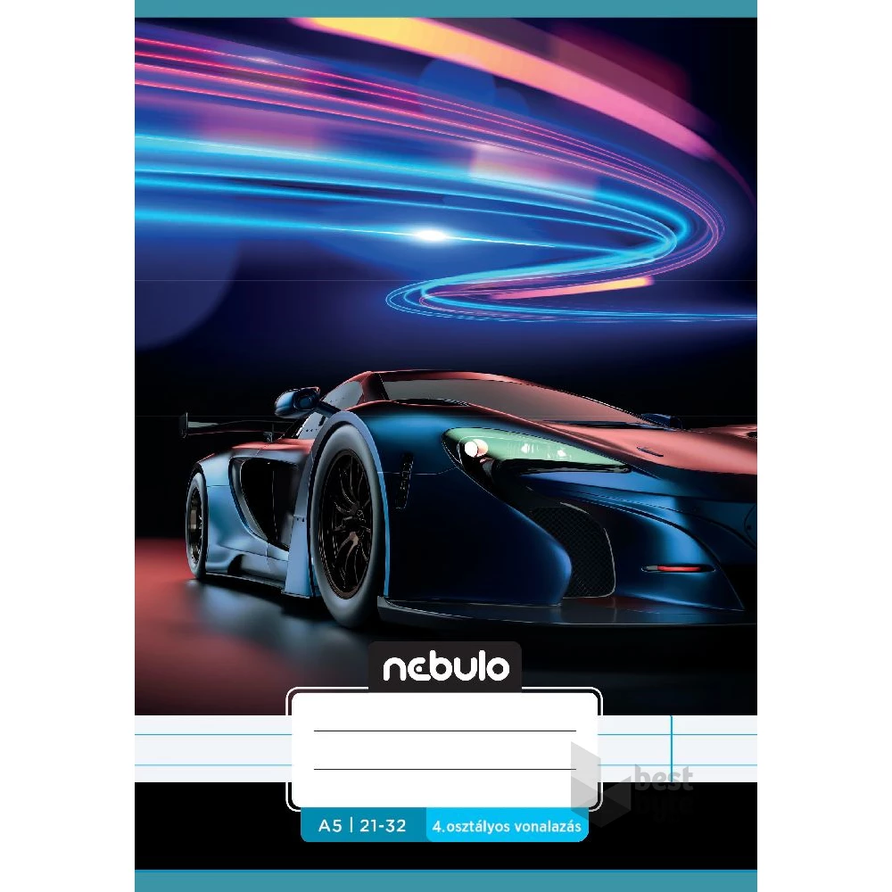 Nebulo Vagány minták I.  A5 4. osztályos 21-32 tűzött vonalas füzet
