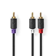 Nedis CABW24000AT30 3m RCA dugó - 2x RCA dugó mélynyomó kábel