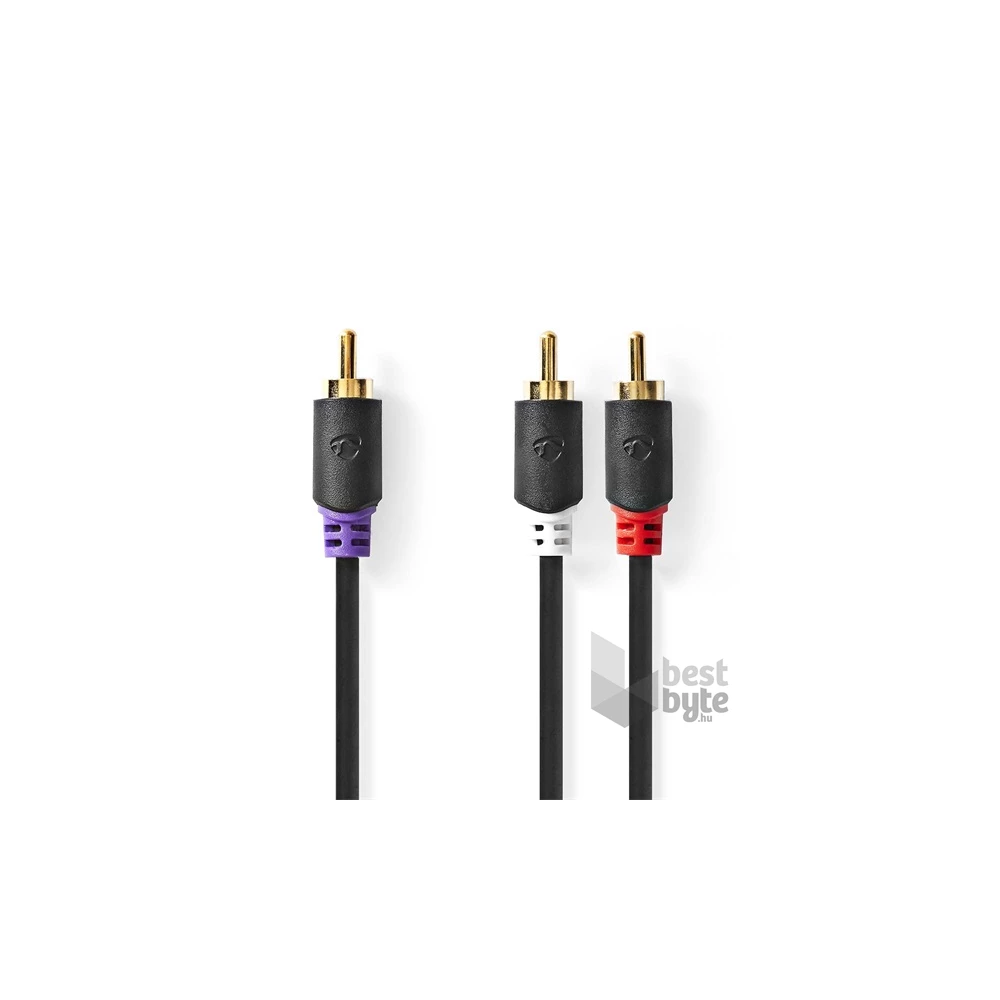 Nedis CABW24000AT30 3m RCA dugó - 2x RCA dugó mélynyomó kábel