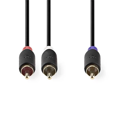 Nedis CABW24000AT30 3m RCA dugó - 2x RCA dugó mélynyomó kábel