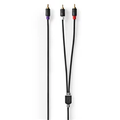 Nedis CABW24000AT30 3m RCA dugó - 2x RCA dugó mélynyomó kábel