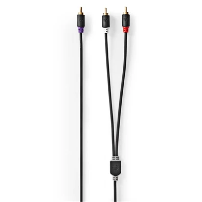 Nedis CABW24000AT30 3m RCA dugó - 2x RCA dugó mélynyomó kábel