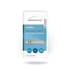 Nedis CAGC23930ME 6,35 mm sztereo jack dugó - 3,5 mm sztereo jack aljzat aranyozott adapter Nedis CAGC23930ME 6,35 mm sztereo jack dugó - 3,5 mm sztereo jack aljzat aranyozott adapter