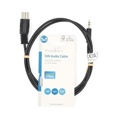 Nedis CAGL20100BK10 1m 5p DIN dugó - 3,5mm sztereo jack dugó audió kábel