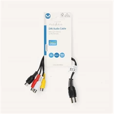 Nedis CAGL20450BK02 0,20m DIN 5 tűs dugó - 4x RCA aljzat DIN audio kábel