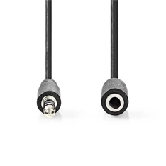 Nedis CAGL22090BK10 1m 3.5 mm sztereo jack dugó - 3.5 mm sztereo jack aljzat audió kábel