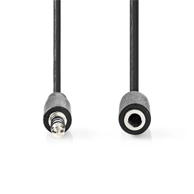 Nedis CAGL22090BK10 1m 3.5 mm sztereo jack dugó - 3.5 mm sztereo jack aljzat audió kábel