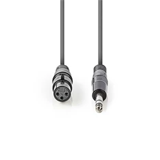 Nedis COTH15110GY15 1,5m 6.35mm sztereo jack - 3p XLR aljzat félprofi audio kábel Nedis COTH15110GY15 1,5m 6.35mm sztereo jack - 3p XLR aljzat félprofi audio kábel