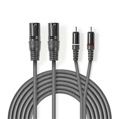 Nedis COTH15210GY15 1,5m 2x XLR 3 tűs dugó - 2x RCA dugó félprofi XLR audio kábel Nedis COTH15210GY15 1,5m 2x XLR 3 tűs dugó - 2x RCA dugó félprofi XLR audio kábel
