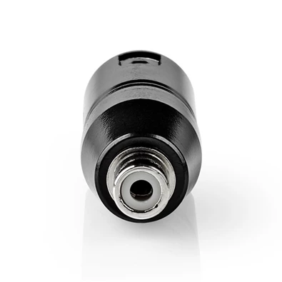 Nedis COTP15930BK XLR 3 tűs apa - RCA anya, nikkelezett, egyenes, fém, fekete XLR adapter