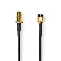 Nedis CSGL02010BK20 2m SMA apa - SMA anya aranyozott, 50 Ohm, árnyékolt, kerek, PVC, fekete SMA kábel Nedis CSGL02010BK20 2m SMA apa - SMA anya aranyozott, 50 Ohm, árnyékolt, kerek, PVC, fekete SMA kábel