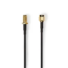 Nedis CSGL02210BK50 5m RP SMA apa - RP SMA anya aranyozott, 50 Ohm, egyetlen árnyékolt, kerek SMA kábel