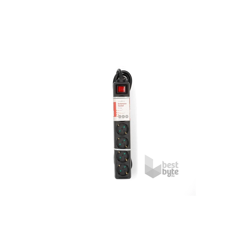 Nedis ESOC630F2BK 3m 6-os elosztó