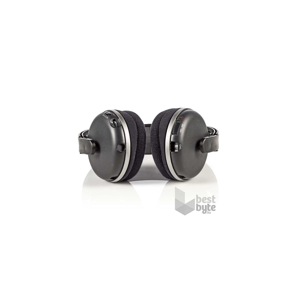 Nedis HPRF210BK rádiófrekvenciás vezeték nélküli RF fejhallgató