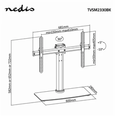 Nedis TVSM2330BK 32"-65" Full Motion TV állvány