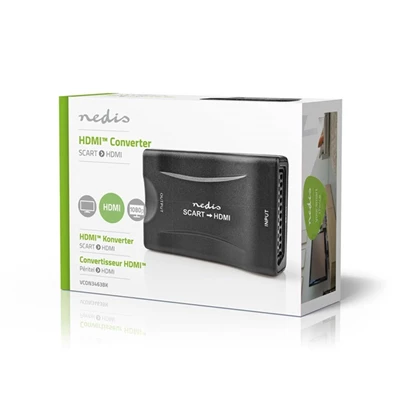 Nedis VCON3463BK SCART bemenet/HDMI kimenet 1080p videó konverter