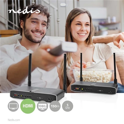 Nedis VTRA3470AT 100m max. hatótáv vezeték nélküli HDMI transmitter/jeltovábbító
