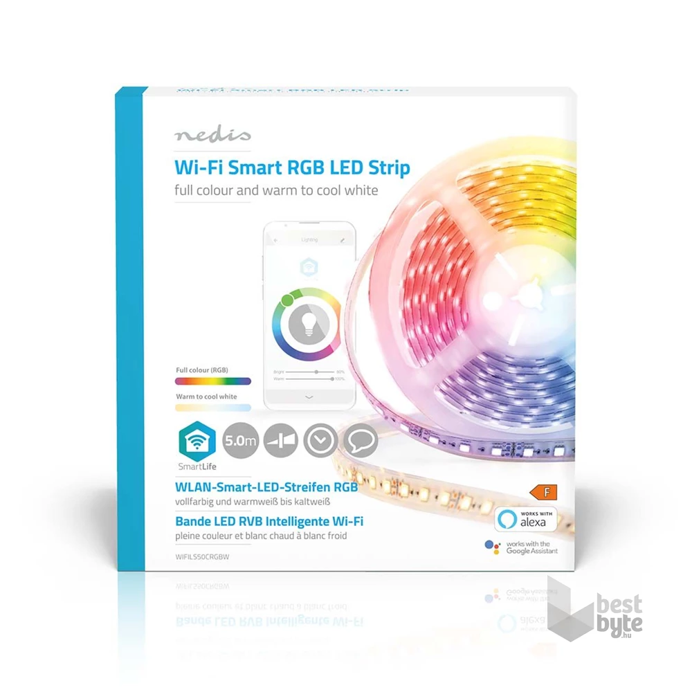 Nedis WIFILS50CRGBW SmartLife 5m IP65 2700-6500K 960lm LED szalag