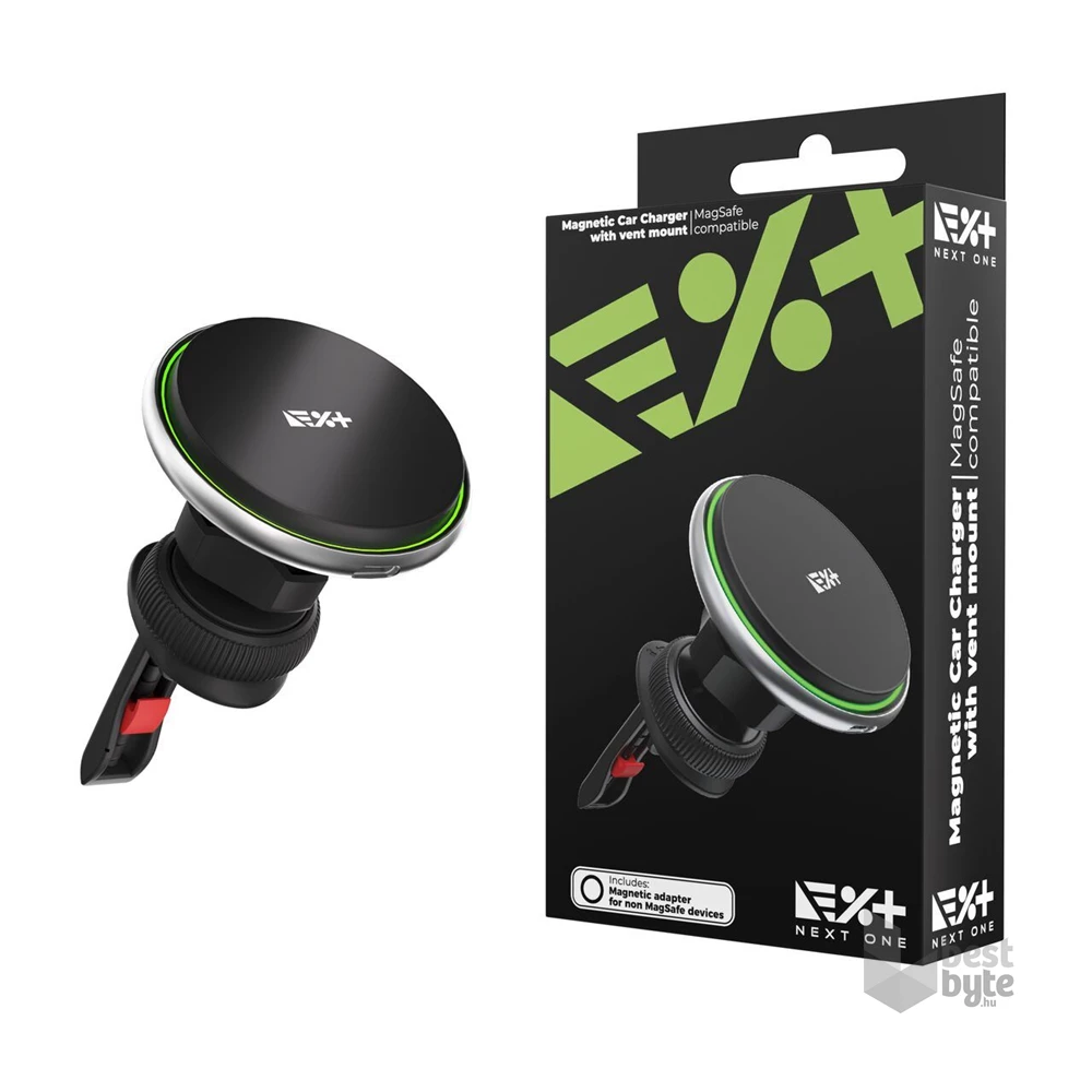 NextOne CAR-MAG-CHR szellőzőre fekete mágneses MagSafe autós tartó