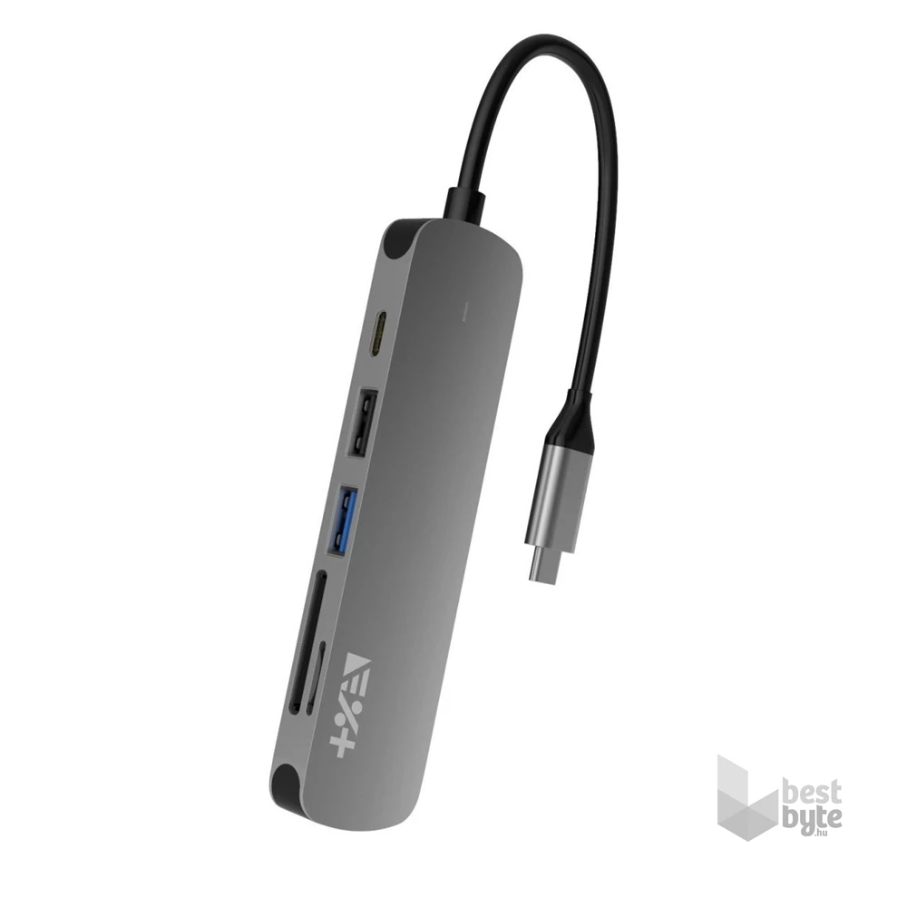 NextOne PD-ESS-HUB USB-C Essentials többportos szürke adapter