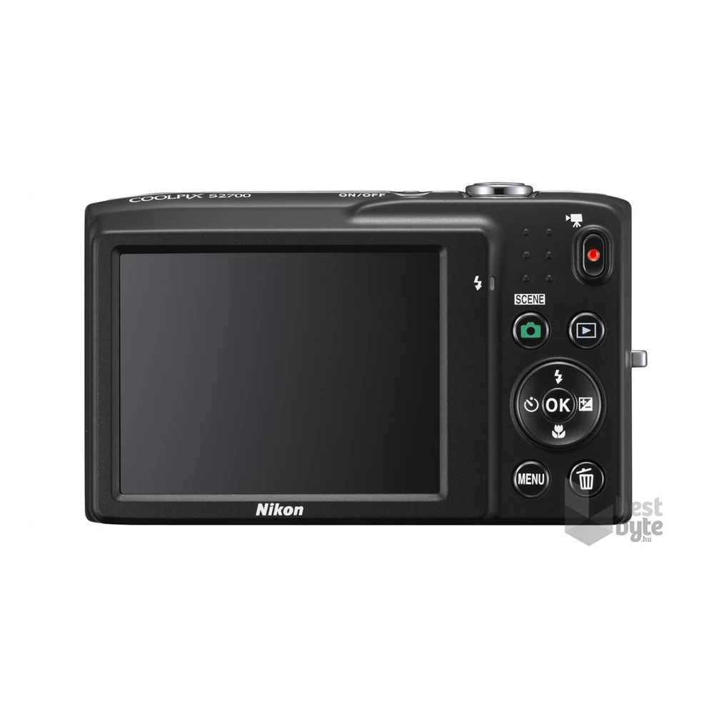 Nikon Coolpix S2700 Ezüst digitális fényképezőgép 4 GB Kingston SDHC kártya