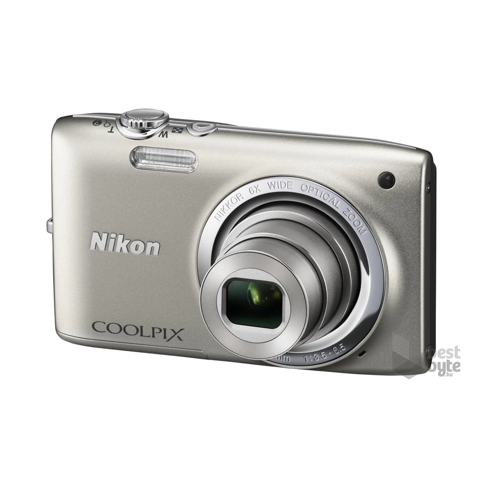 Nikon Coolpix S2700 Ezüst digitális fényképezőgép 4 GB Kingston SDHC kártya