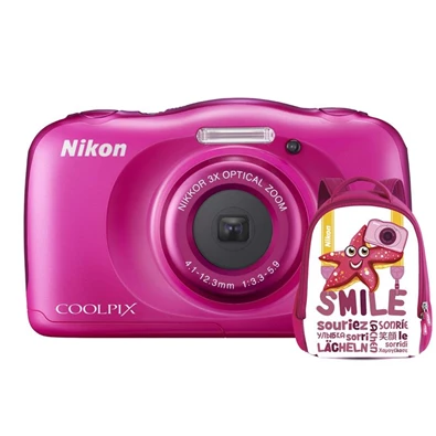 Nikon Coolpix W100 Rózsaszín digitális fényképezőgép hátizsák kit