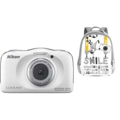 Nikon Coolpix W150 fehér digitális fényképezőgép hátizsák kit
