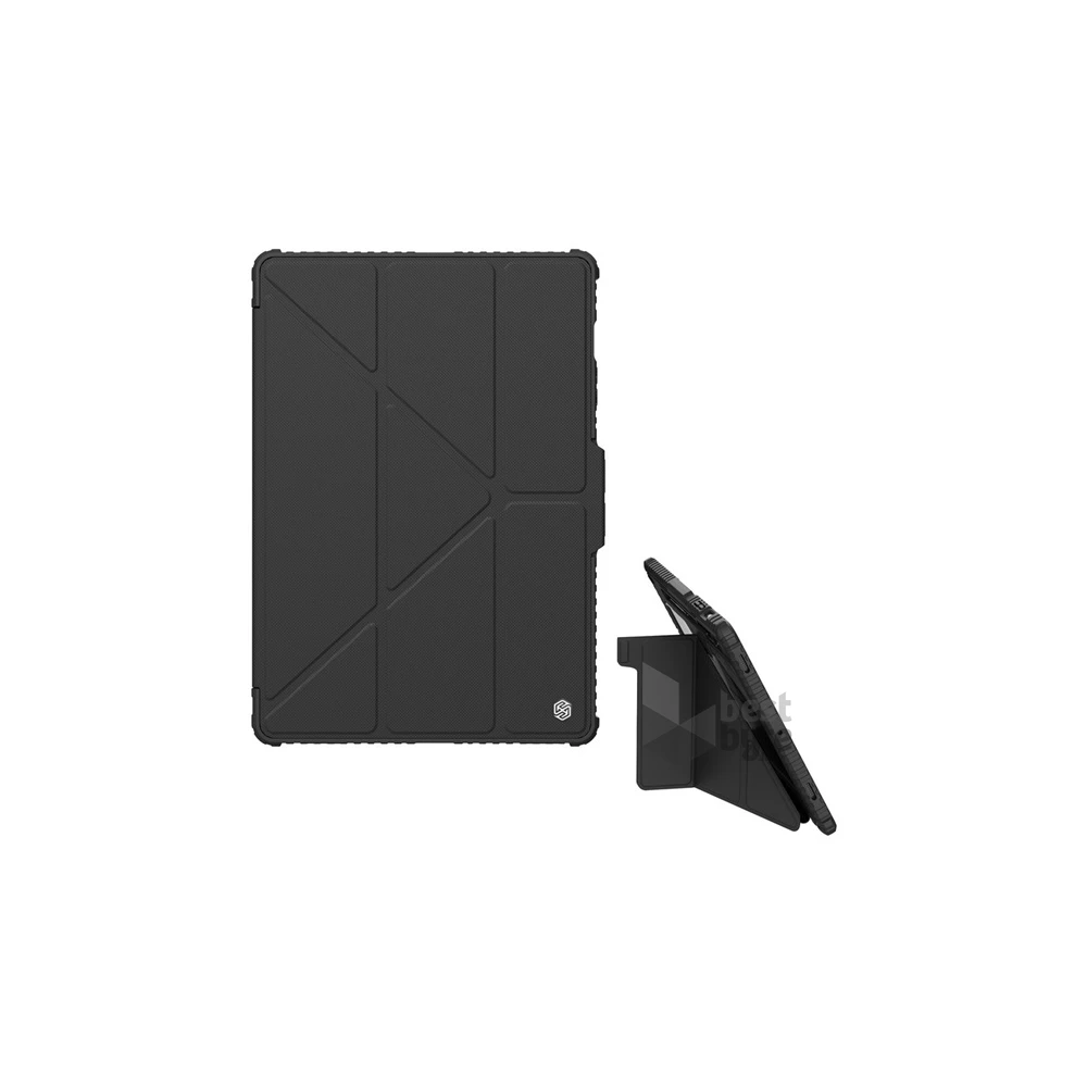 Nillkin GP-150245 Galaxy Tab S9 Plus LTE (SM-X816) / WIFI (SM-X810) fekete műanyag oldalra nyíló tok