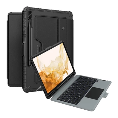 Nillkin GP-151178 Galaxy Tab S8 Plus LTE (SM-X806) / WIFI (SM-X800) / S8 LTE (SM-X706) fekete billentyűzetes tok