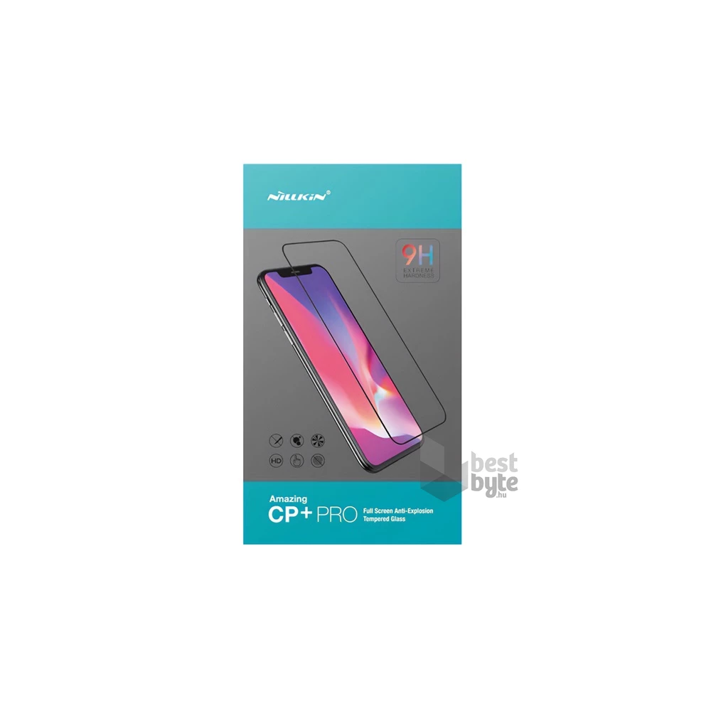 Nillkin GP-164112 Google Pixel 9 / Pixel 9 Pro 2.5D 9H fekete üveg kijelzővédő