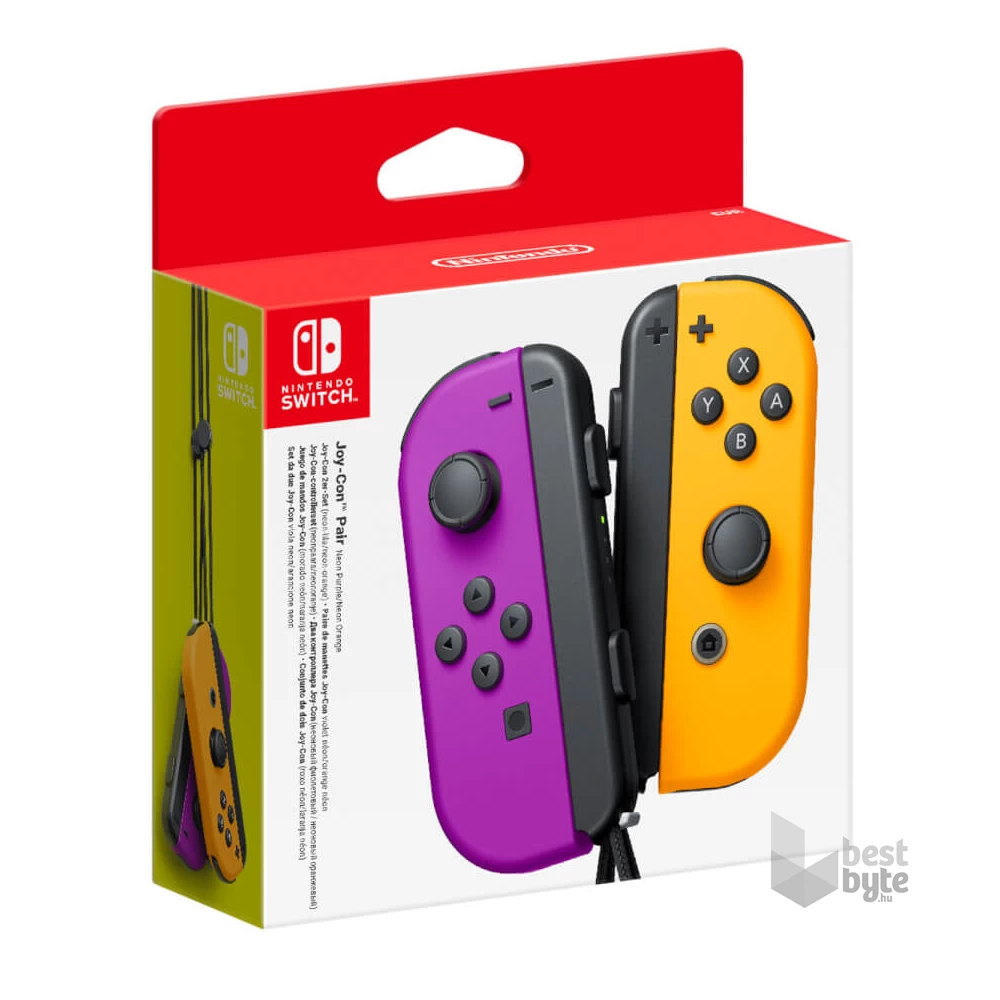 Nintendo Switch NSP078 Joy-Con Neon Purple/Neon Orange lila-narancssárga kontroller pár