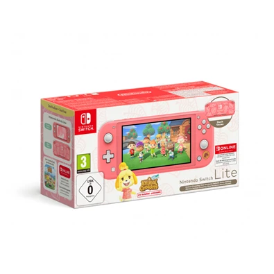 Nintendo Switch Lite Coral + Animal Crossing: New Horizons + 12 Hónap Nintendo Switch előfizetés