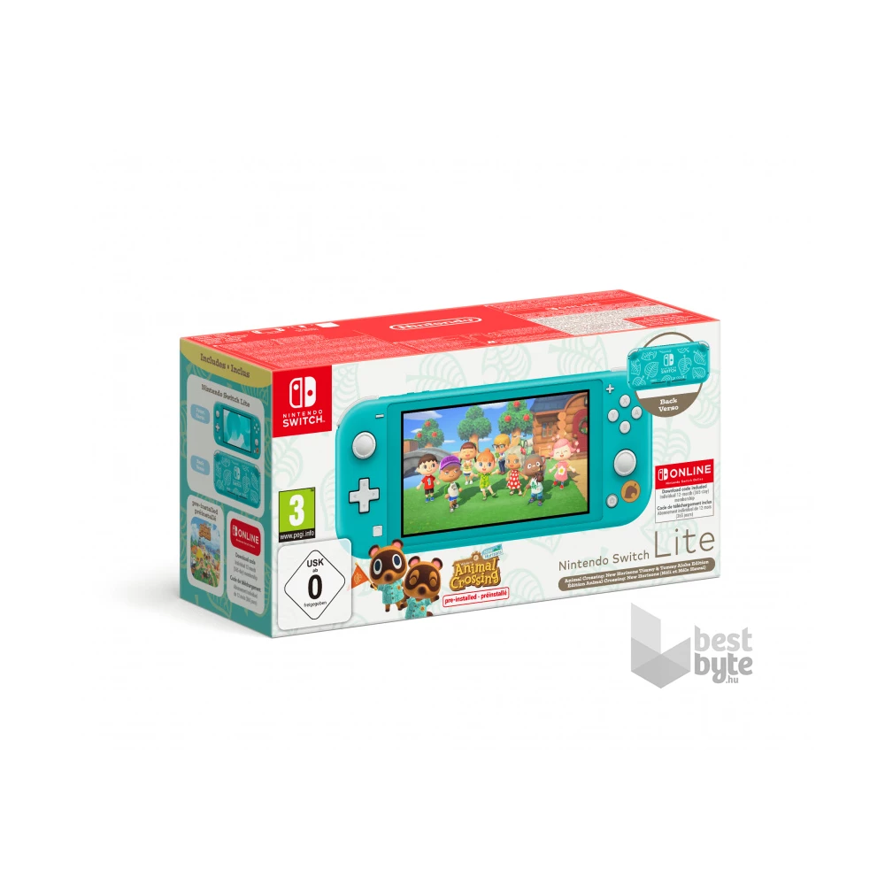 Nintendo Switch Lite Turquoise + Animal Crossing: New Horizons + 12 Hónap Nintendo Switch előfizetés