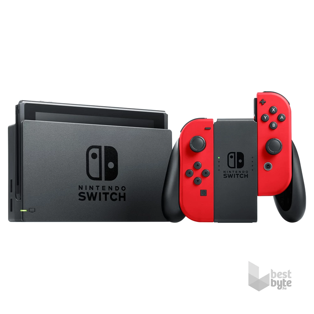 Nintendo Switch Neon Red + Super Mario Odyssey játékkonzol csomag