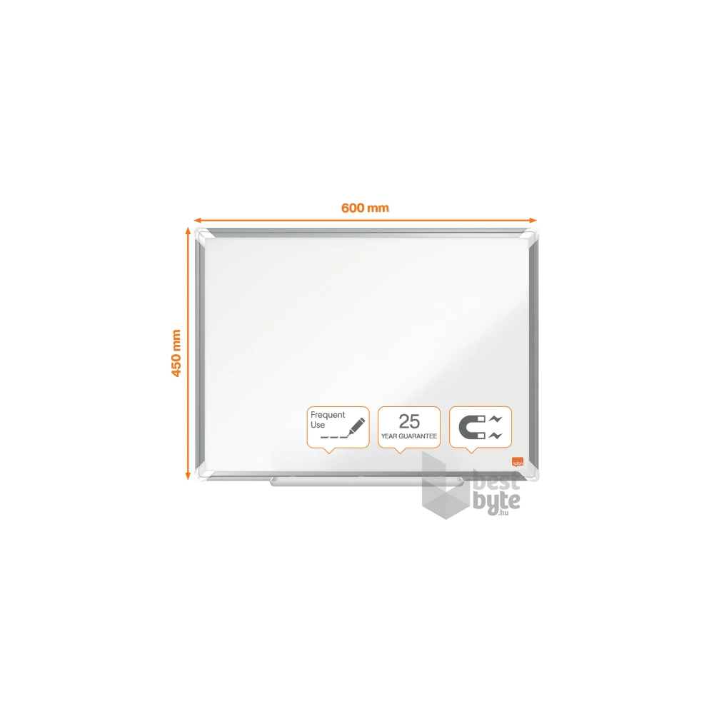Nobo Premium Plus 60x45cm zománcozott mágneses fehértábla