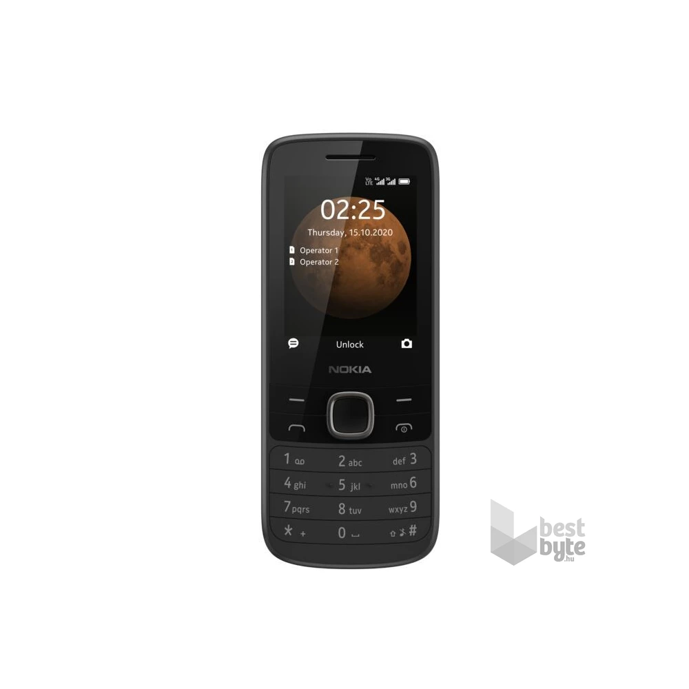 Nokia 225 4G 2,4" Dual SIM fekete mobiltelefon