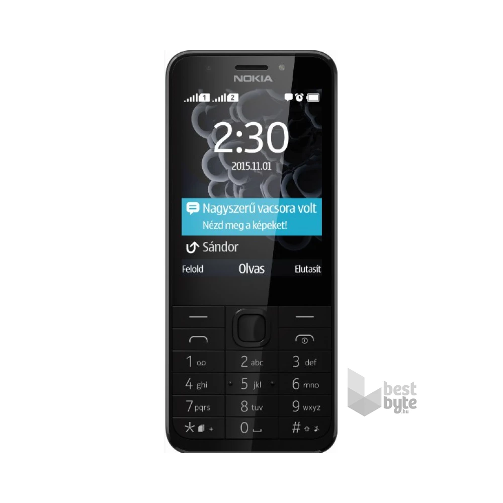 Nokia 230 DS 2,8" Dual SIM sötét ezüst mobiltelefon