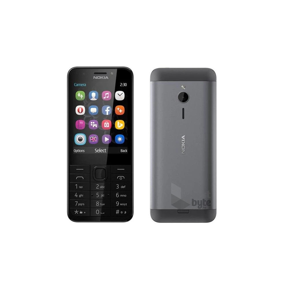 Nokia 230 DS 2,8" Dual SIM sötét ezüst mobiltelefon